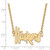 LogoArt University of Nebraska Necklace - Sterling Silver Gold-Tone Huskers Script Large Pendant 18 Inch - View 2