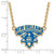 LogoArt University of New Orleans Necklace - Sterling Silver Gold-Tone U-N-O Large Enameled Pendant 18 Inch - View 3