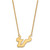 LogoArt University of South Florida Necklace - Sterling Silver Gold-Tone Bull Large Pendant 18 Inch