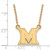LogoArt Miami University Necklace - Sterling Silver Gold-Tone Ohio Letter M Small Pendant 18 Inch - View 2