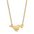 LogoArt Southern Methodist University Necklace - Sterling Silver Gold-Tone Mustang Small Pendant 18 Inch
