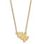 LogoArt University of Central Florida Necklace - Sterling Silver Gold-Tone U-C-F Small Pendant 18 Inch