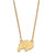 LogoArt University of Colorado Necklace - Sterling Silver Gold-Tone Buffalo Small Pendant 18 Inch