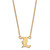 LogoArt University of Louisville Necklace - Sterling Silver Gold-Tone Letter L Small Pendant 18 Inch