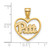 LogoArt University of Pittsburgh Pendant - Sterling Silver with Gold-Tone in Heart - View 3