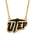 LogoArt University of Texas at El Paso Necklace - Sterling Silver Gold-Tone Large Enameled Pendant 18 Inch