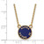 LogoArt Alpha Xi Delta Necklace - Sterling Silver Gold-Tone Sorority Text Small Color Enamel Pendant 18 Inch - GP012AXD-18 - View 2