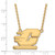 LogoArt Central Michigan University Necklace - Sterling Silver Gold-Tone Letter C Large Pendant 18 Inch - View 2