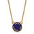 LogoArt Delta Phi Epsilon Necklace - Sterling Silver Gold-Tone Sorority Text Small Color Enamel Pendant 18 Inch - GP012DPH-18