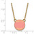 LogoArt Delta Zeta Necklace - Sterling Silver Gold-Tone Sorority Text Small Color Enamel Pendant 18 Inch - GP012DZ-18 - View 2