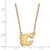 LogoArt Calgary Flames Necklace - Sterling Silver Gold-Tone Letter C Small Pendant 18 Inch - View 2