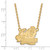 LogoArt Old Dominion University Necklace - Sterling Silver Gold-Tone Large Pendant 18 Inch - View 2
