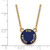 LogoArt Phi Sigma Sigma Pendant - Sterling Silver Gold-Tone Sorority Text Small Color Enamel 18 Inch Necklace - GP012PSS-18 - View 2