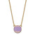 LogoArt Sigma Kappa Necklace - Sterling Silver Gold-Tone Sorority Text Small Color Enamel Pendant 18 Inch - GP012SKP-18