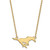 LogoArt Southern Methodist University Necklace - Sterling Silver Gold-Tone Mustang Large Pendant 18 Inch