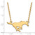 LogoArt Southern Methodist University Necklace - Sterling Silver Gold-Tone Mustang Large Pendant 18 Inch - View 2