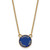 LogoArt Theta Phi Alpha Necklace - Sterling Silver Gold-Tone Sorority Text Small Color Enamel Pendant 18 Inch - GP012TPA-18