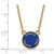 LogoArt Theta Phi Alpha Necklace - Sterling Silver Gold-Tone Sorority Text Small Color Enamel Pendant 18 Inch - GP012TPA-18 - View 2