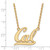 LogoArt University of California Berkeley Necklace - Sterling Silver Gold-Tone Large Pendant 18 Inch - View 2