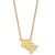 LogoArt University of Central Florida Necklace - Sterling Silver Gold-Tone U-C-F Large Pendant 18 Inch