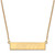 LogoArt University of Southern Mississippi Necklace - Sterling Silver Gold-Tone Small Bar 18 Inch