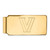 LogoArt Villanova University Money Clip - Sterling Silver Gold-Tone Letter V
