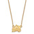 LogoArt Colorado Avalanche Necklace - Sterling Silver Gold-Tone Letter A Small Pendant 18 Inch