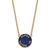 LogoArt Alpha Xi Delta Necklace - Sterling Silver Gold-Tone Sorority Text Large Color Enamel Pendant 18 Inch - GP013AXD-18