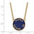 LogoArt Alpha Xi Delta Necklace - Sterling Silver Gold-Tone Sorority Text Large Color Enamel Pendant 18 Inch - GP013AXD-18 - View 2