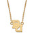 LogoArt Baylor University Necklace - Sterling Silver Gold-Tone Bears Small Pendant 18 Inch
