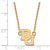 LogoArt Baylor University Necklace - Sterling Silver Gold-Tone Bears Small Pendant 18 Inch - View 3