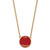 LogoArt Chi Omega Necklace - Sterling Silver Gold-Tone Sorority Text Large Color Enamel Pendant 18 Inch - GP013CHO-18