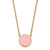 LogoArt Delta Gamma Necklace - Sterling Silver Gold-Tone Sorority Text Large Color Enamel Pendant 18 Inch - GP013DG-18