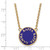 LogoArt Kappa Kappa Gamma Necklace - Sterling Silver Gold-Tone Sorority Text Large Color Enamel Pendant 18 Inch - GP013KKG-18 - View 2