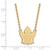 LogoArt Toronto Maple Leafs Necklace - Sterling Silver Gold-Tone Large Pendant 18 Inch - View 2