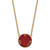 LogoArt Pi Beta Phi Necklace - Sterling Silver Gold-Tone Sorority Text Large Color Enamel Pendant 18 Inch - GP013PBP-18
