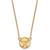 LogoArt Buffalo Sabres Necklace - Sterling Silver Gold-Tone Small Pendant 18 Inch