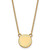 LogoArt Alpha Epsilon Phi Necklace - Sterling Silver Gold-Tone Extra Sorority Text Small Color Enamel Pendant 18 Inch - GP014AEP-18