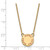 LogoArt Alpha Sigma Alpha Necklace - Sterling Silver Gold-Tone Sorority Text Small Color Enamel Pendant 18 Inch - GP014ASI-18 - View 2
