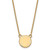 LogoArt Delta Delta Delta Necklace - Sterling Silver Gold-Tone Sorority Text Small Color Enamel Pendant 18 Inch - GP014DDD-18
