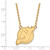 LogoArt New Jersey Devils Necklace - Sterling Silver Gold-Tone Large Pendant 18 Inch - View 2