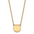 LogoArt Delta Zeta Necklace - Sterling Silver Gold-Tone Sorority Text Small Color Enamel Pendant 18 Inch - GP014DZ-18