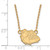 LogoArt Gonzaga University Pendant - Sterling Silver Gold-Tone Bulldog Small 18 Inch Necklace - View 2