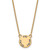 LogoArt Phi Sigma Sigma Pendant - Sterling Silver Gold-Tone Sorority Text Small Color Enamel 18 Inch Necklace - GP014PSS-18