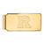 LogoArt Rutgers University Money Clip - Sterling Silver Gold-Tone Letter R