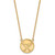 LogoArt Buffalo Sabres Necklace - Sterling Silver Gold-Tone Large Pendant 18 Inch