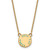 LogoArt Zeta Tau Alpha Necklace - Sterling Silver Gold-Tone Sorority Text Small Color Enamel Pendant 18 Inch - GP014ZTA-18