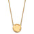 LogoArt Alpha Chi Omega Necklace - Sterling Silver Gold-Tone Sorority Text Large Color Enamel Pendant 18 Inch - GP015ACO-18