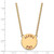 LogoArt Alpha Phi Necklace - Sterling Silver Gold-Tone Sorority Text Large Color Enamel Pendant 18 Inch - GP015APH-18 - View 2