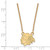 LogoArt Chicago Blackhawks Necklace - Sterling Silver Gold-Tone Small Pendant 18 Inch - View 2